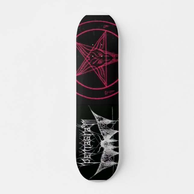 Skate pentagram, satanism, raio (Frente)