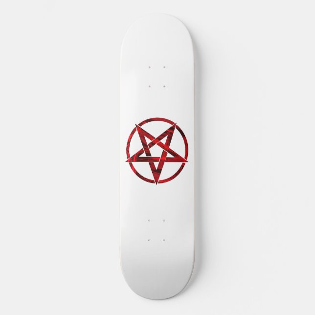 Skate Pentagrama do diabo vermelho (Frente)