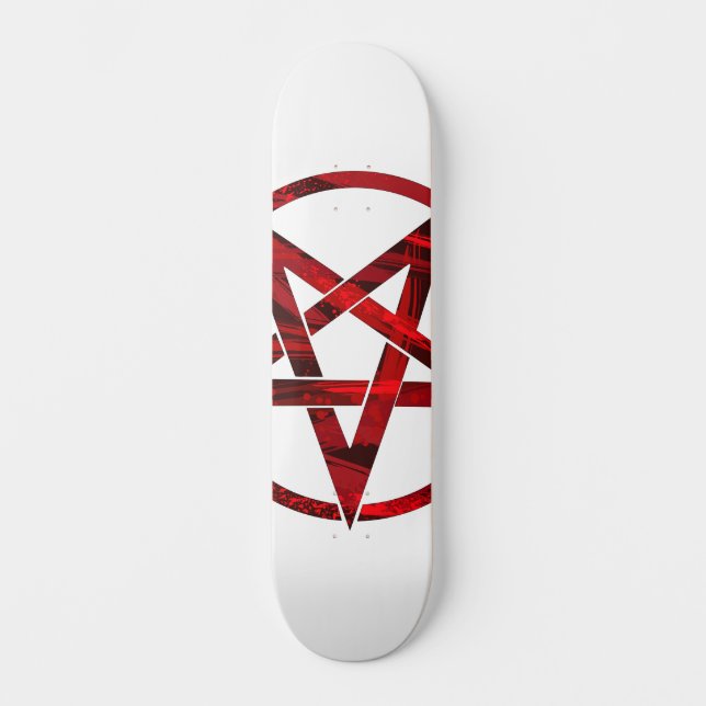 Skate Pentagrama do diabo vermelho (Frente)