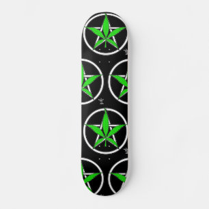 Skate Pentagrama verde preto