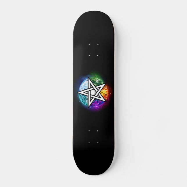 Skate pentagrama wiccano (Frente)