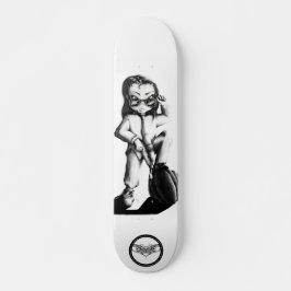 Skate Pequeno Brat legal, desenho preto e branco