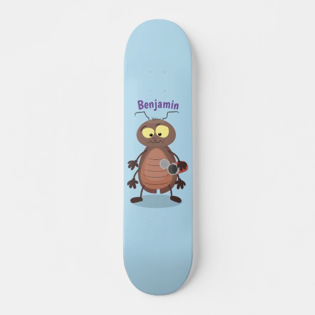 Skate Personagem de desenho animado de barata engraçada (Frente)