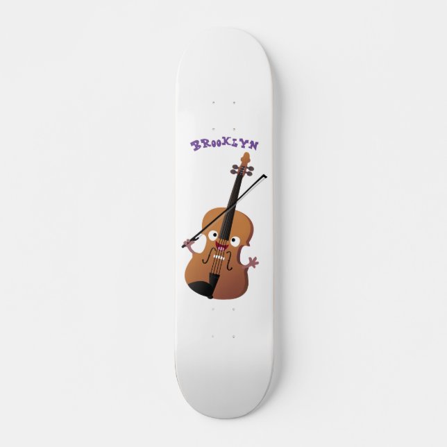 Skate Personagem de desenho animado musical de violino e (Frente)