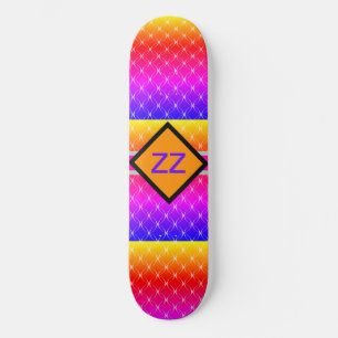 Skate personalização do monograma elegante e luxuoso vin