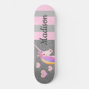 Skate Personalizadas as Garotas Brilhantes do Unicorn Si