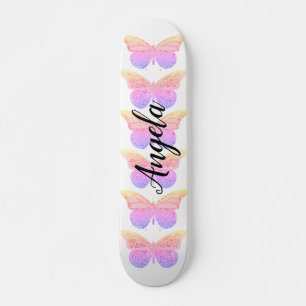 Skate Personalizado de Borboletas Púrpuras de Min