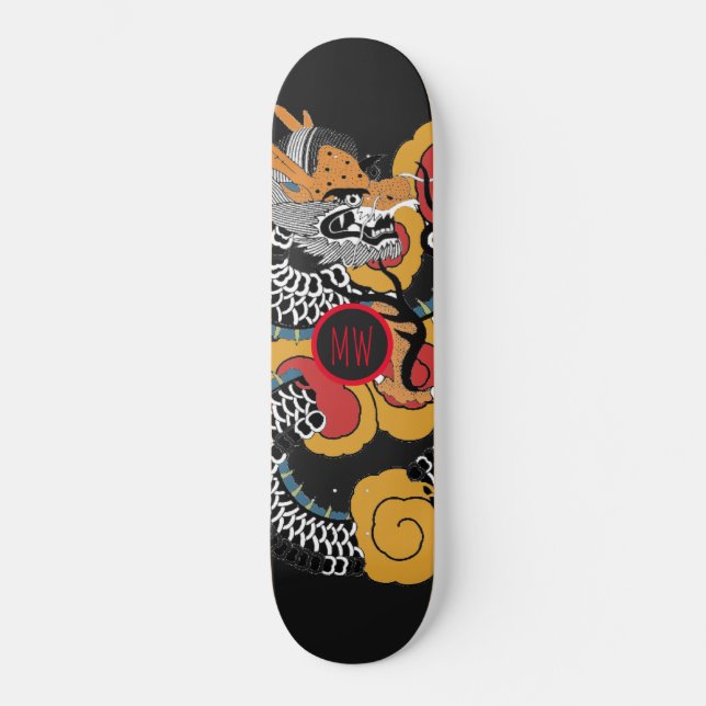 skate personalizado de dragões (Frente)