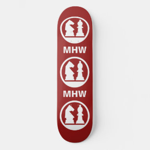skate personalizado de monograma do CHESS