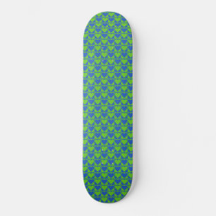 skate personalizado de padrão de coração azul / Li