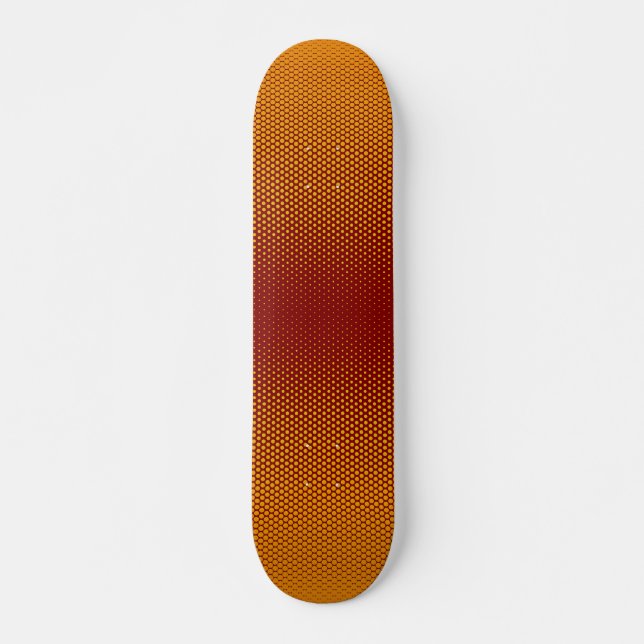 skate personalizado de pontos amarelos-vermelhos-a (Frente)