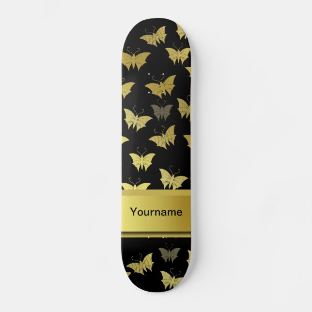 Skate personalizado, modelo, borboleta, borboletas, (Frente)