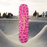 Skate Personalizado para Impressão em Animais de G<br><div class="desc">Tema Safari. Impressão de creme e girafa castanha clara. Este é um perfeito,  elegante e design selvagem para amantes de Girafa.</div>