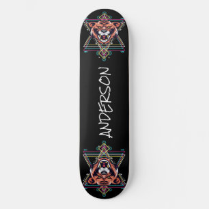 skate Personalizado Tigre Irritado Forma Sagrada