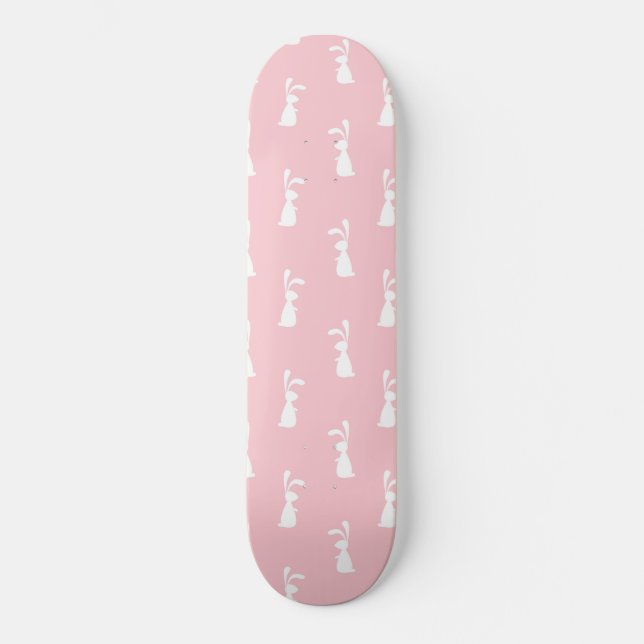 Skate Pet Cor Pastel Padrões de Fundo Rosa (Frente)