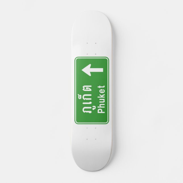 Skate Phuket Ahead ⚠ Sinal De Tráfego Rodoviário Tailand (Frente)