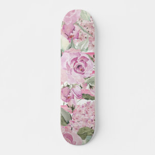 Skate Pia floral verde-rosa, verde-d'água, geométrica