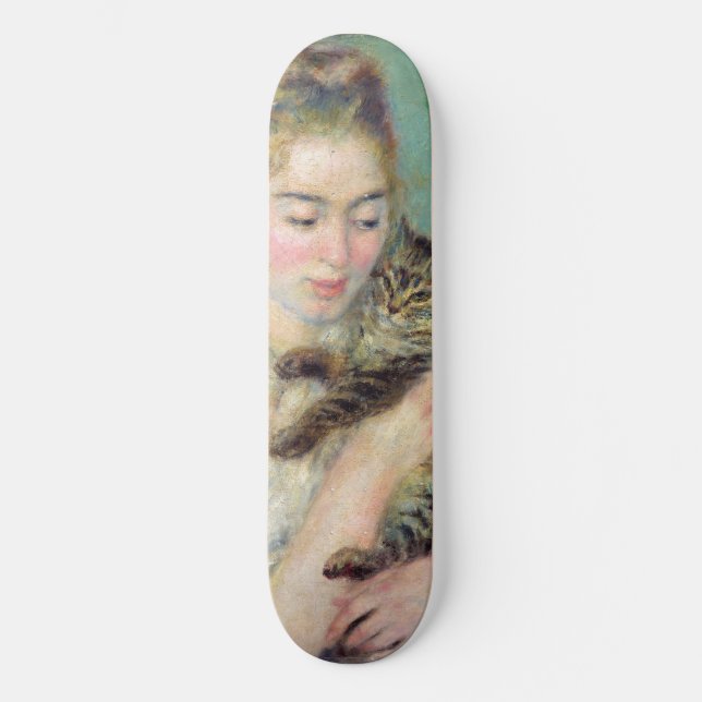 Skate Pierre-Auguste Renoir - Mulher com gato (Frente)