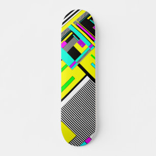 Skate Pillo de néon geométrico abstrato geométrico brilh