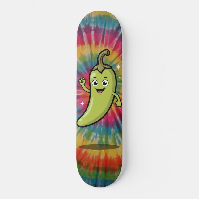 Skate Pimenta Verde Retro Picante (Frente)