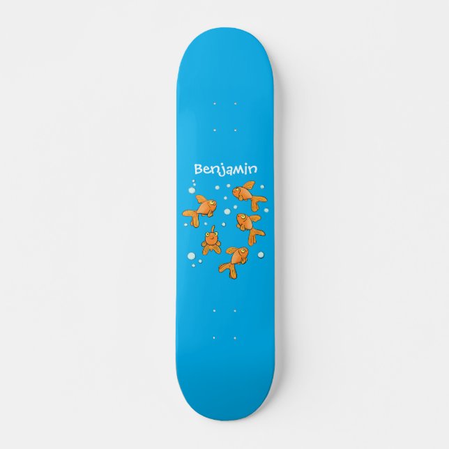 Skate Pimpim-laranja-acastanhado na ilustração de desenh (Frente)