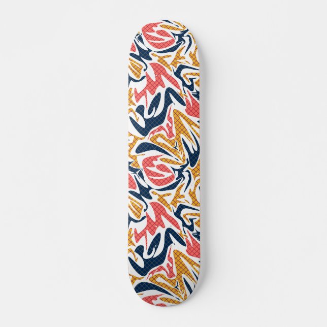 Skate Pincel moderno abstrato sem soldadura trava multic (Frente)