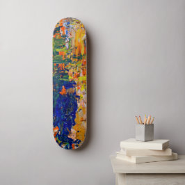 Skate Pinceladas de Cores Abstratas da Paleta do Artista