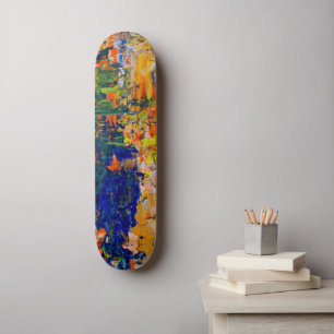 Skate Pinceladas de Cores Abstratas da Paleta do Artista