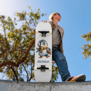 Skate Pinguim de Futebol de Inverno Personalizado para C