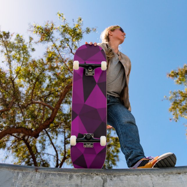 Skate Pink black geometric mesh pattern (Ao ar livre 1)