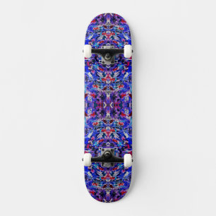 Skate Pintura abstrata azul fofa