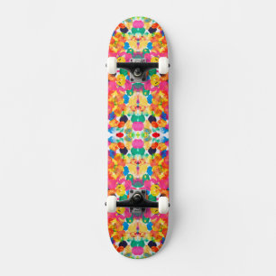 Skate Pintura abstrata colorida fofa