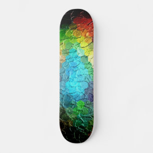 Skate Pintura Abstrato Cores Dinâmicas 3