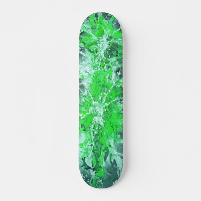 Skate pintura abstrato | esplattergrunge verde (Frente)