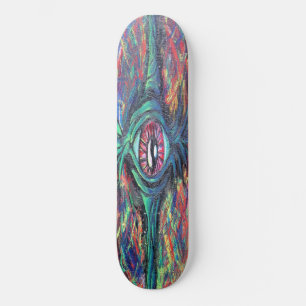 Skate Pintura com torção de olhos e trippy