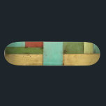Skate Pintura Costeira Contempoary Multicolor<br><div class="desc">Aqua, verde, vermelho e amarelo se encontram em uma explosão de cor que lembra um padrão no baralho de praia. Prender esta pintura costeira contemporânea na sua parede pode levá-lo a tirar as férias que você tem tirado! Faz um presente de excelente para qualquer um que precise de uma fuga...</div>