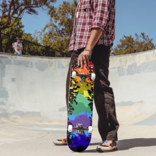 SKATE PINTURA DE CINZA-CHUVA PINTA-CHAVE