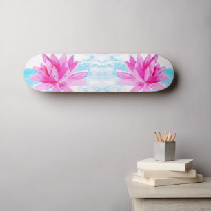 Skate Pintura de Flor de Lotus Rosa Pacífica