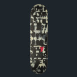 Skate Pintura em alfabeto por Norman Wyatt<br><div class="desc">Se você ama fazer exames de visão,  então esta pintura é para você! A letra do alfabeto inglês é imposta uns sobre os outros,  quase os obscurecendo nesta pintura de Norman Wyatt. A letra Y destaca obrigados à sua coloração rosa.</div>