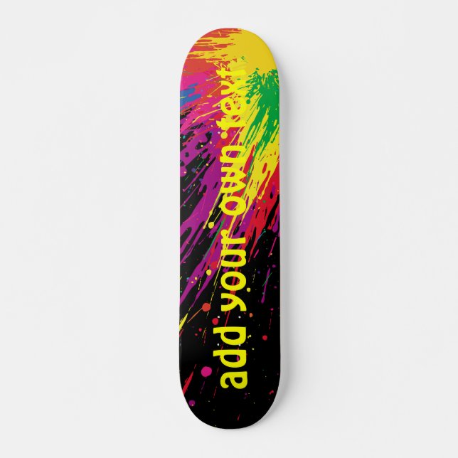 Skate pintura skate-colorida (Frente)