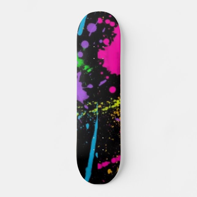 Skate pintura-splatter-cor-de-rosa-roxo (Frente)