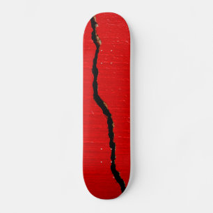 Skate Pintura vermelha rachada