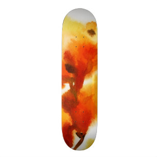 Skate Pinturas florais abstratas 2 da aguarela