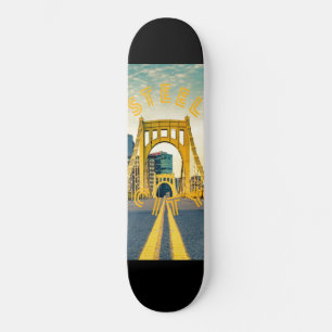 Skate Pittsburgh Steel City Skyline Bridge Pennsylvania
