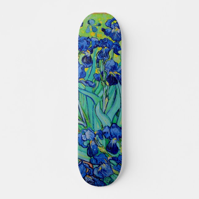 Skate PixDezines van gogh irises roxos (Frente)
