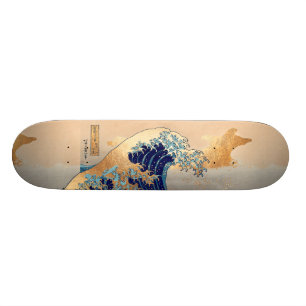 Skate PixDezines Vintage, Excelente Wave, Hokusai 葛 