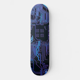 Skate Placa de Circuito de Computador Legal Azul