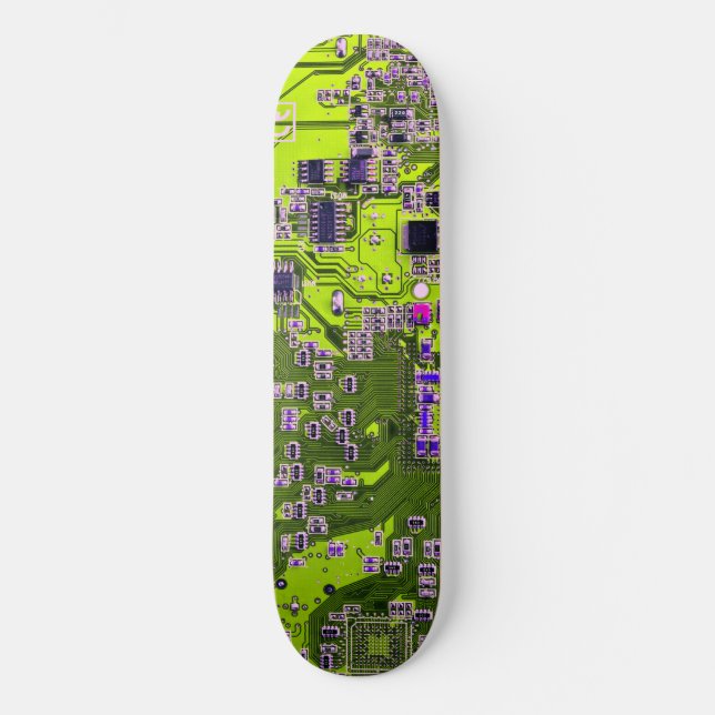 Skate Placa de Circuito de Geeks de Computador Neon Amar (Frente)