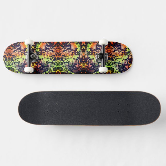 Skate Placa de proteção contra incêndios neon-Limão (Horz)