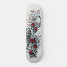 Skate Placa de Rosa da Lua de Chersom japonês